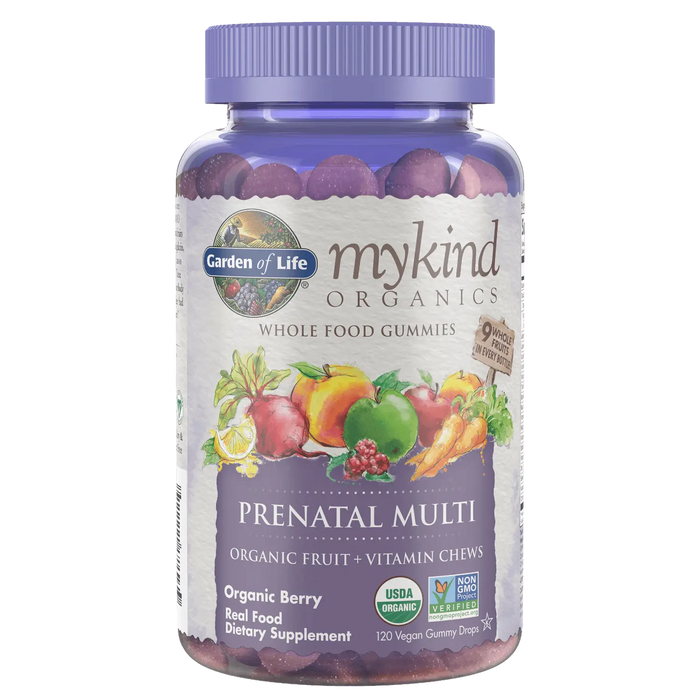 Garden of Life Mykind Organics Prenatal Multi Gummies, Organic Berry - 120 vegan gummy drops - Vitamins & Minerals at MySupplementShop by Garden of Life