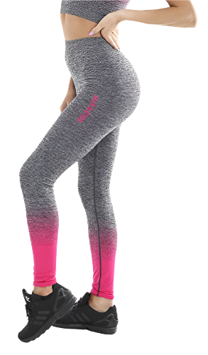 Gold's Gym UK Damen-Leggings GGLPNT133 Gradient Ombre Training Workout, nahtlos, hohe Taille, Rosa/Anthrazit, meliert, XS/S