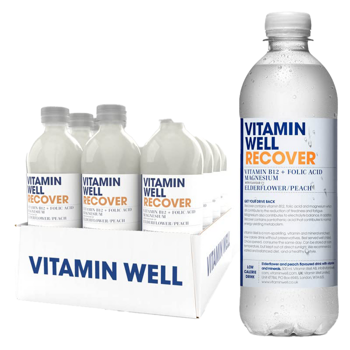 Vitamin Well Recover 12x500ml Pfirsich &amp; Holunderblüte