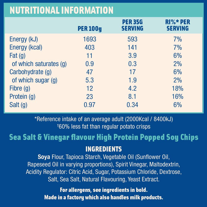 UFIT Crunchers 18x35g Sea Salt & Vinegar Best Value Food at MYSUPPLEMENTSHOP.co.uk