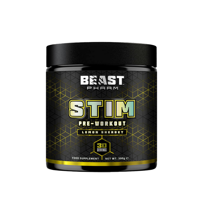 Beast Pharm STIM Pre Workout 390g (Lemon Sherbet)