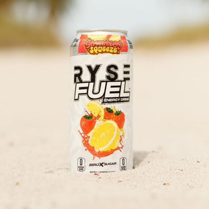 RYSE Fuel Energy Drink, Strawberry Squeeze 12 x 473 ml