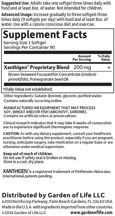 Garden of Life FucoThin – 90 Kapseln