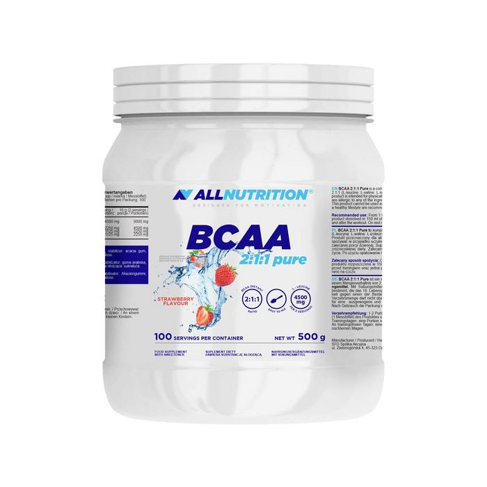 Allnutrition BCAA 2:1:1 rein, Erdbeere – 500 g