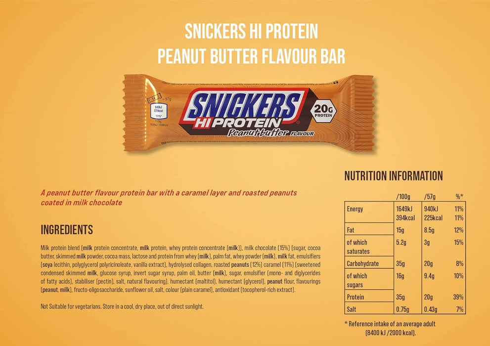 Barres Snickers Hi-Protéinées 12x55g