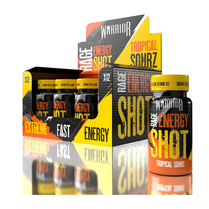 Warrior Rage Pre Workout Energy Shot 12 x 60ml Tropical Sours