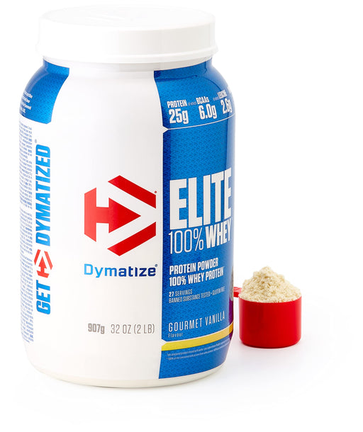 Dymatize Elite 100% Whey Protein, Gourmet Vanilla - 907 grams | High-Quality Protein | MySupplementShop.co.uk