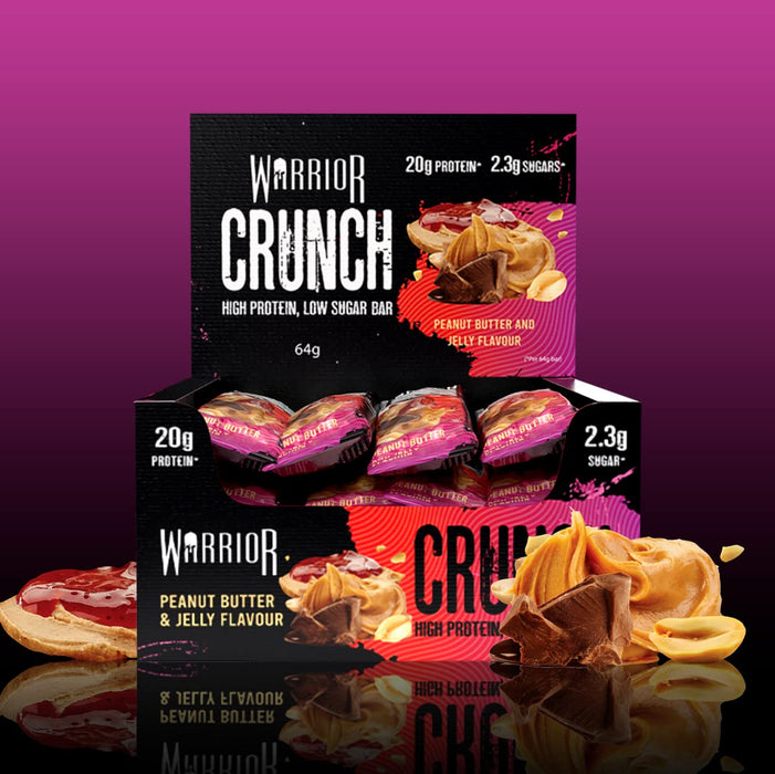 Warrior Crunch Bars 12x64g Peanut Butter Jelly