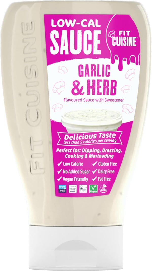 Fit Cuisine Low Calorie Sauce Garlic & Herb 425ml - Health Foods at MySupplementShop by Fit Cuisine