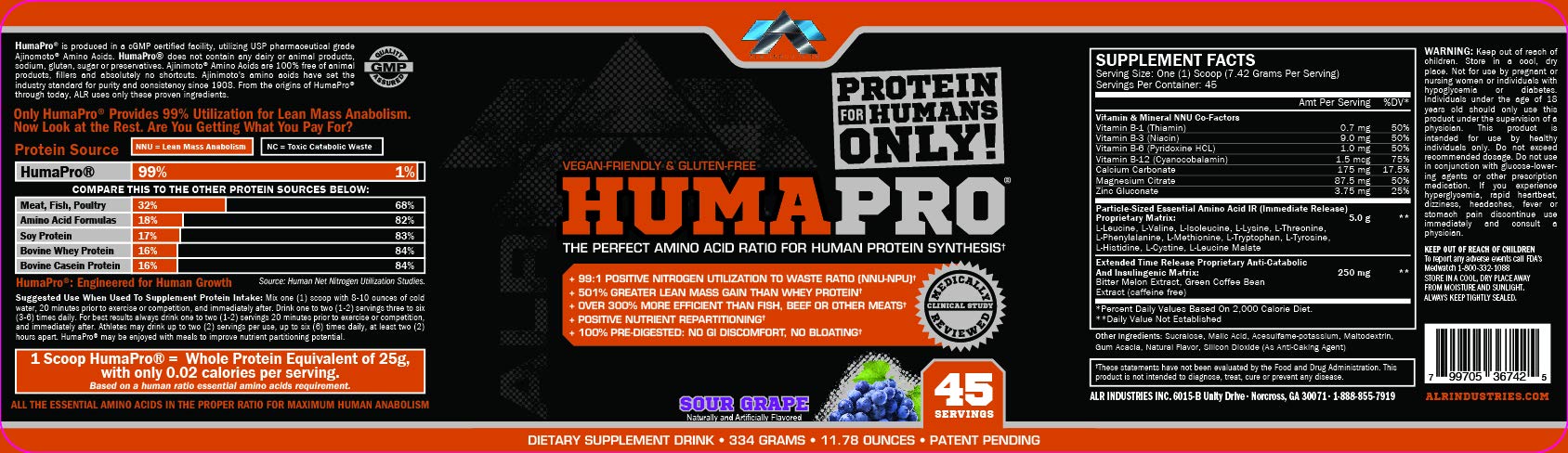 ALRI HumaPro, Mandarin Orange - 667 grams | High-Quality Amino Acids and BCAAs | MySupplementShop.co.uk