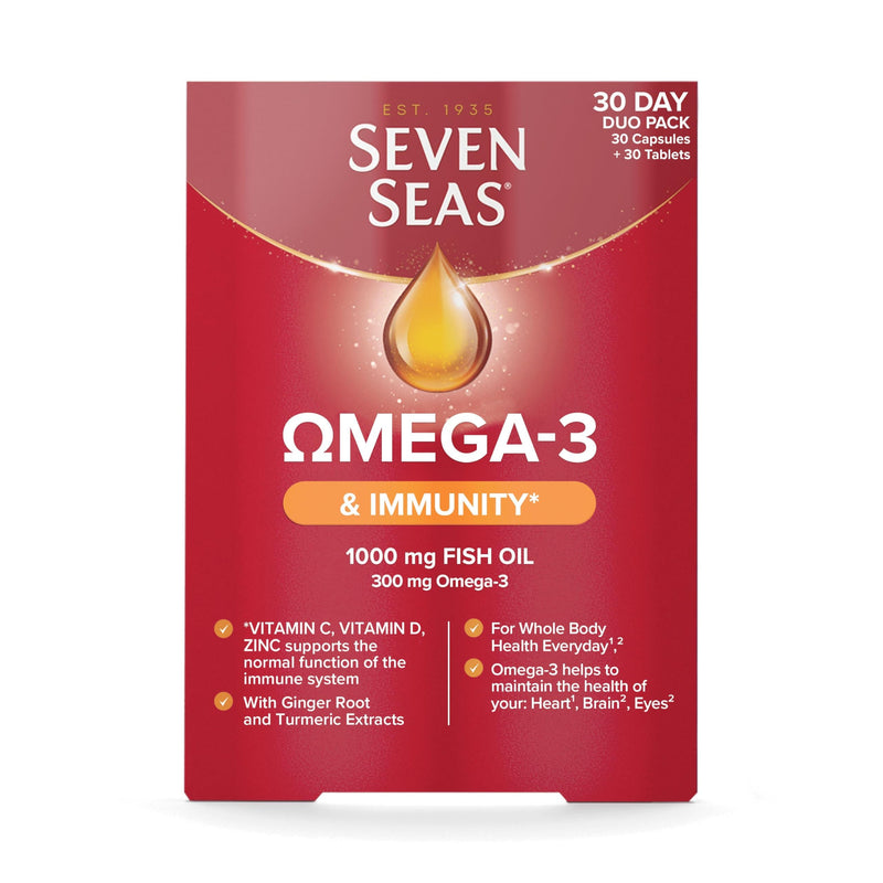 Seven Seas Omega-3 & Immunity Capsules & 60 Tablets - Immune Support at MySupplementShop by Seven Seas