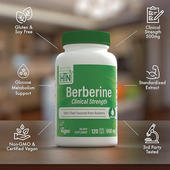 Health Thru Nutrition Berberine, 500mg - 120 vcaps