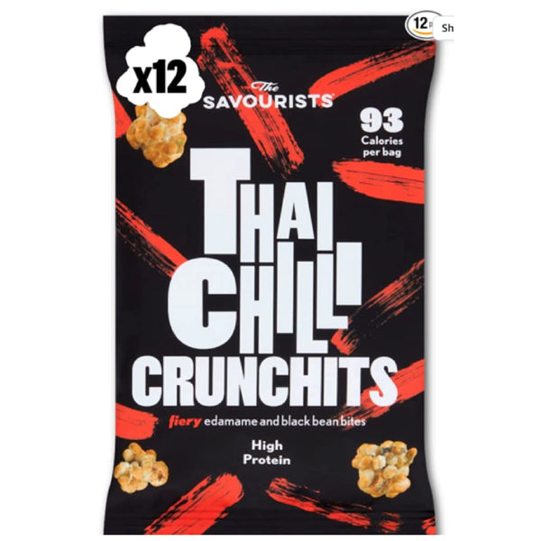 The Savourists Crunchits 12x25g Thai Chilli Best Value Puffed Snack at MYSUPPLEMENTSHOP.co.uk