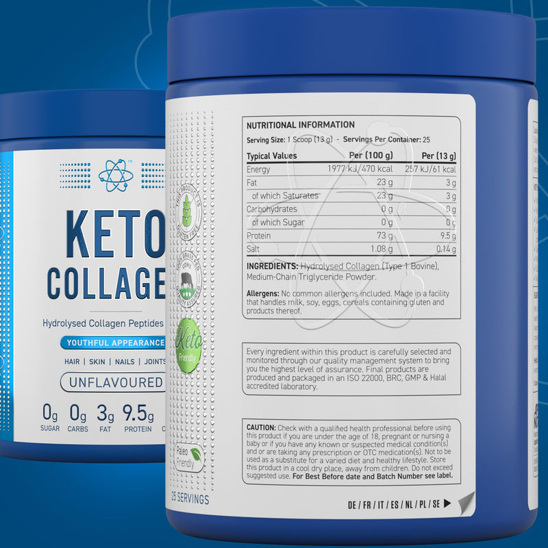 Applied Nutrition Keto Collagen 325g Best Value Nutritional Supplement at MYSUPPLEMENTSHOP.co.uk