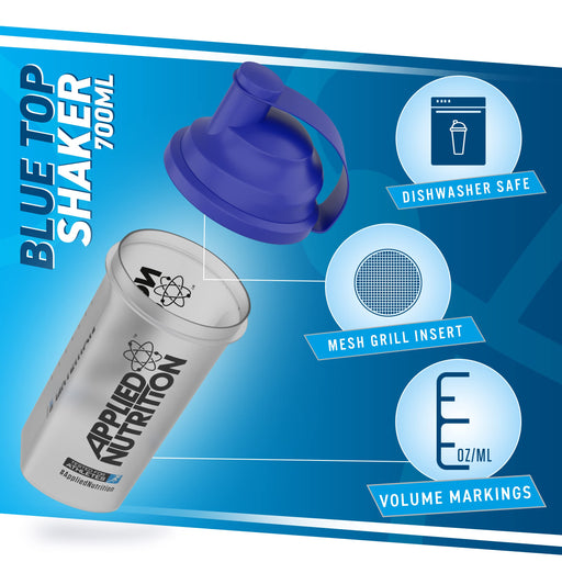 Applied Nutrition Shaker, Clear & Blue - 700ml - Accessories at MySupplementShop by Applied Nutrition