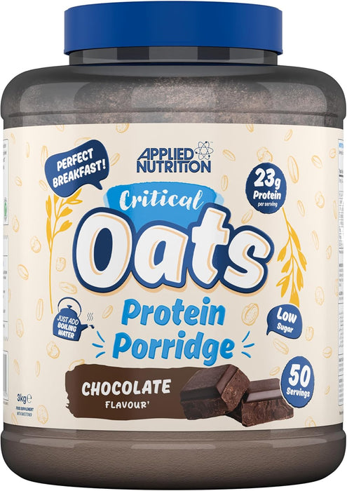 Applied Nutrition Critical Oats Protein Porridge 3kg 50 Servings - Chocolate - Health & Personal Care at MySupplementShop by Applied Nutrition