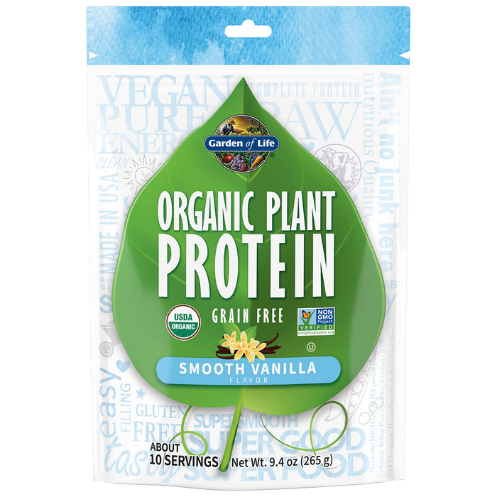Garden of Life Organic Plant Protein, Smooth Vanilla - 265g | High-Quality Protein | MySupplementShop.co.uk