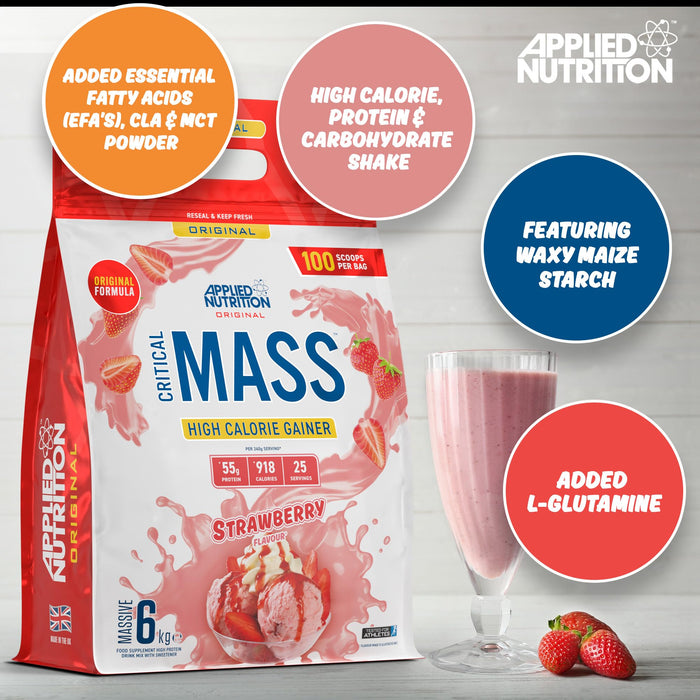 Critical Mass - Original, Strawberry - 6000g | Premium Protein Blends at MYSUPPLEMENTSHOP.co.uk