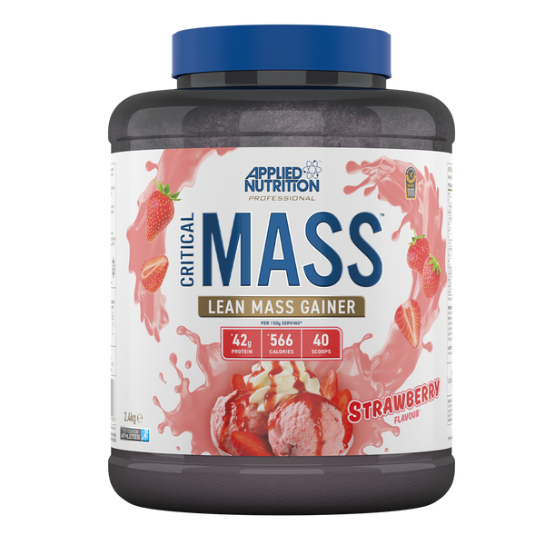 Applied Nutrition Critical Mass Professional 2.4kg Strawberry | Premium Sports Nutrition at MYSUPPLEMENTSHOP.co.uk