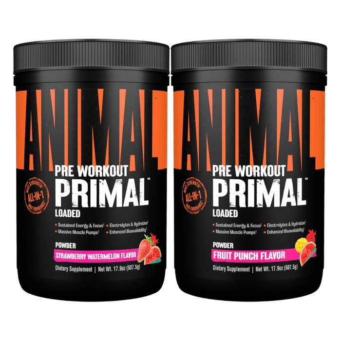 Animal Primal Preworkout-Pulver, Erdbeer-Wassermelone – 507 g