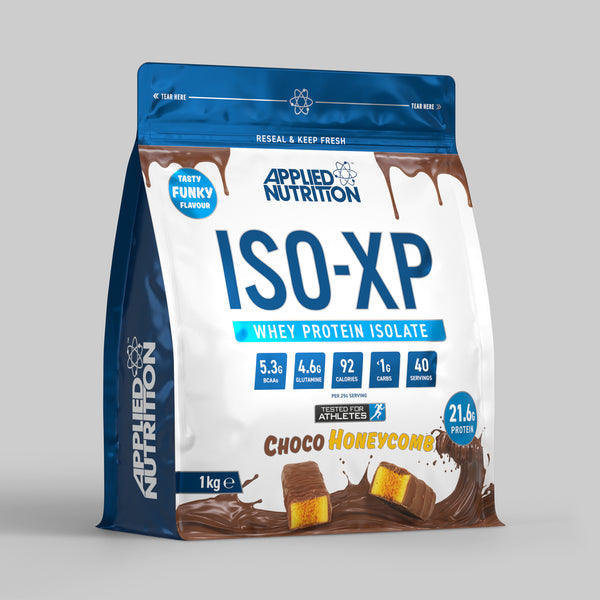Applied Nutrition ISO XP Whey Isolate – Molkenprotein-Isolat-Pulver ISO-XP Funky Yummy Flavours (1 kg – 40 Portionen) (Schoko-Karamell)