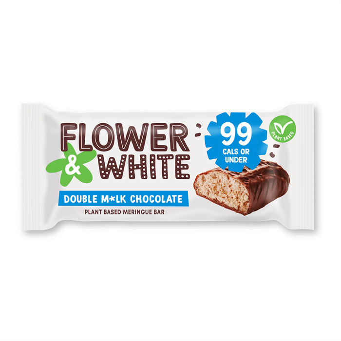 Flower&White Vegan Chocolate Dipped Bar 12x20g - Double Chocolate - Nutrition Bars at MySupplementShop by Flower & White