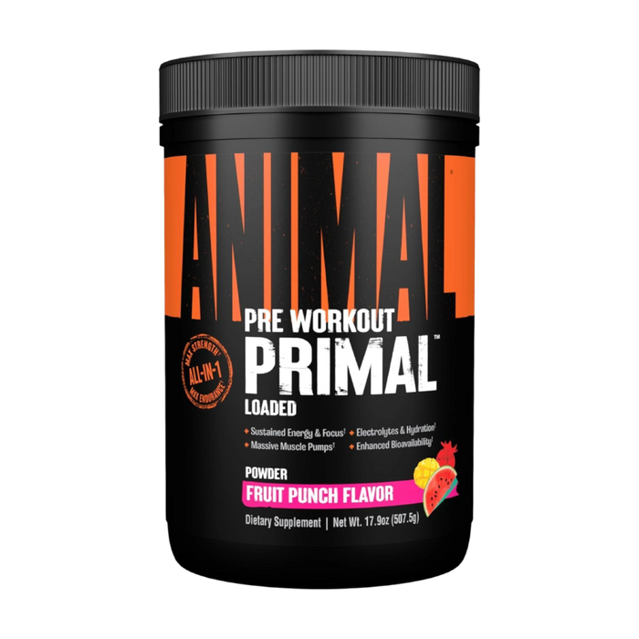 Animal Primal Preworkout-Pulver, Erdbeer-Wassermelone – 507 g