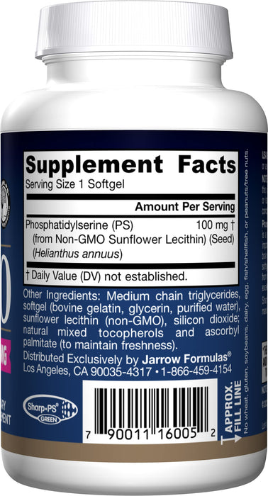 Jarrow Formulas PS 100 - 30 softgels - Health and Wellbeing at MySupplementShop by Jarrow Formulas