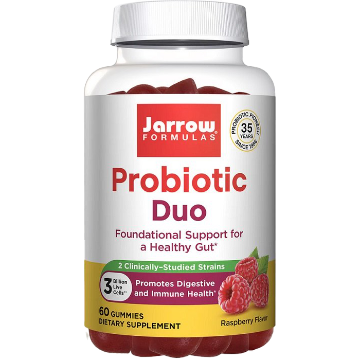 Jarrow Formulas Probiotic Duo, Himbeere – 60 Gummibärchen