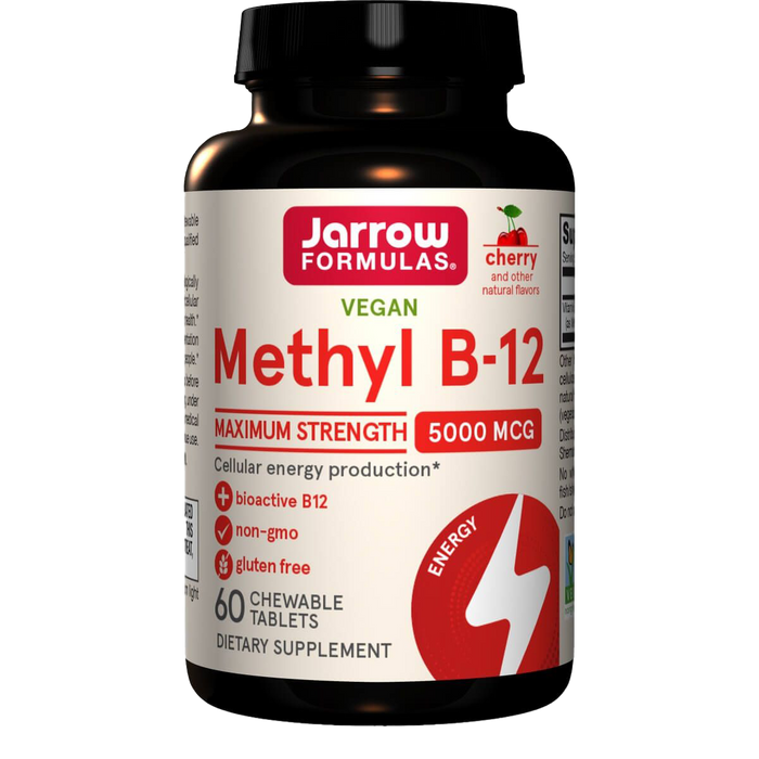 Jarrow Formulas Methyl B-12, 5000 mcg (Kirsche) – 60 Kautabletten