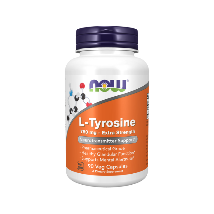 NOW Foods L-Tyrosin, extra stark 750 mg – 90 Kapseln