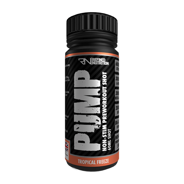 Refined Nutrition Pump Non-Stim Pre-Workout Shots 12 x 60ml