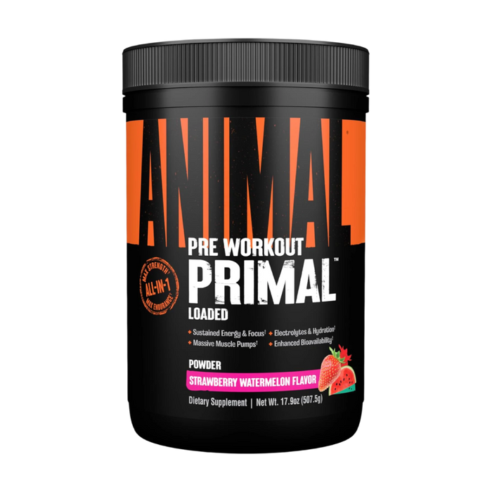 Animal Primal Preworkout-Pulver, Erdbeer-Wassermelone – 507 g