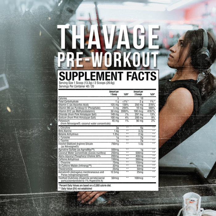 Raw Nutrition Thavage EU 520g Peach Bum - Pre Workout at MySupplementShop by Raw Nutrition