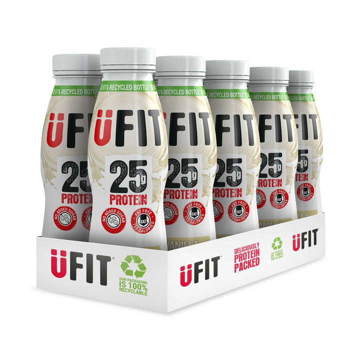 UFit 25g Protein Shakes 10x330ml - Vanilla - Diet Shakes at MySupplementShop by UFit