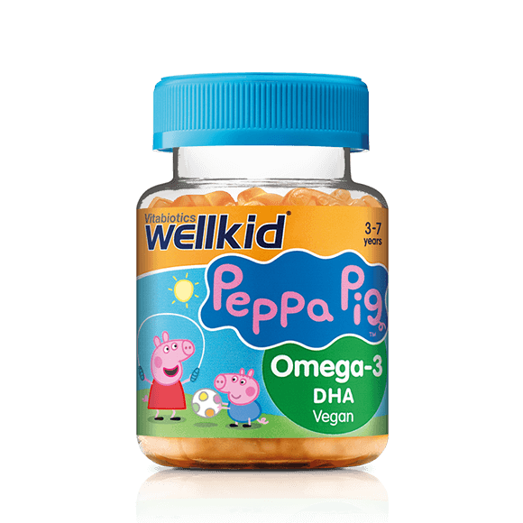 Vitabiotics WellKid Peppa Pig Omega 3 Flaxseed Oil 30 Soft Jellies for 3-7 Years