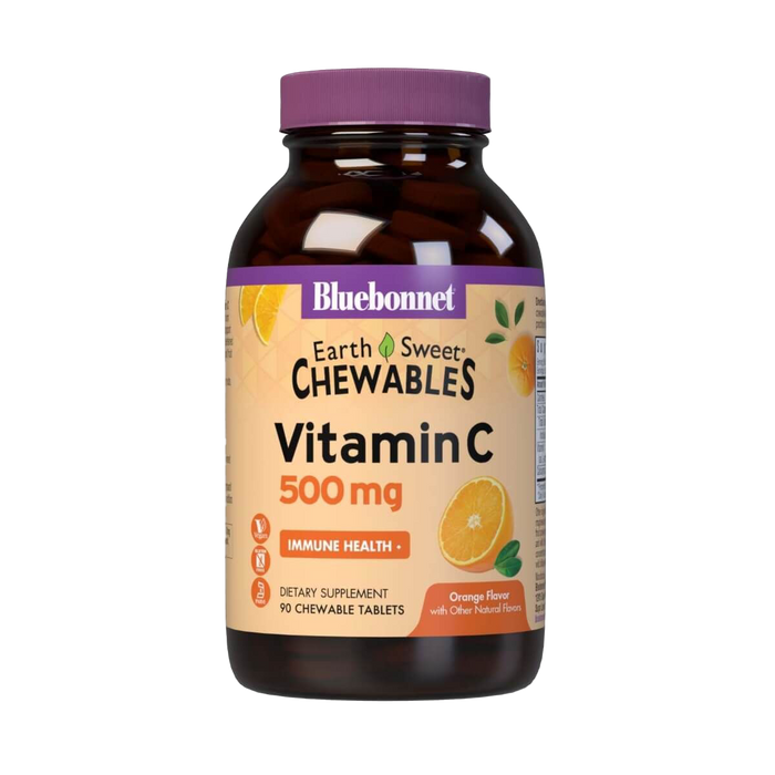 Bluebonnet Earthsweet Chewables Vitamin C 500mg 90 Orange Tablets