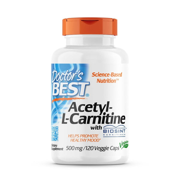 Doctor's Best Acetyl-L-Carnitine with Biosint Carnitines 500 mg 120 Veggie Capsules | Premium Supplements at MYSUPPLEMENTSHOP