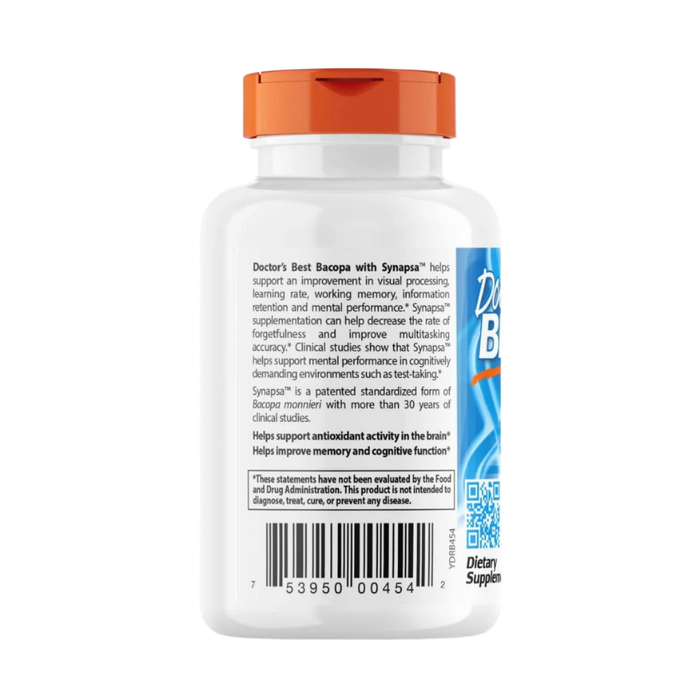 Doctor's Best Bacopa with Synapsa 320 mg 60 Veggie Capsules