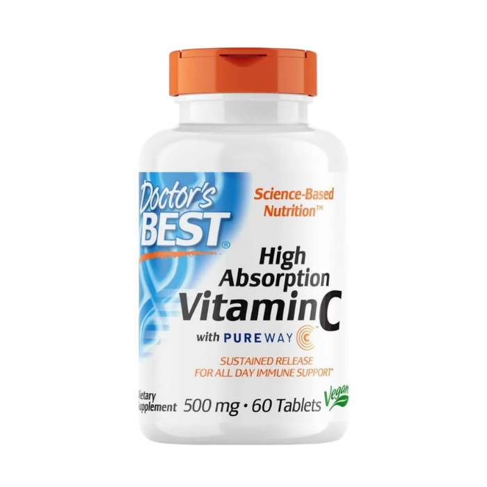 Doctor's Best High Absorption Vitamin C with PureWay-C 500 mg 60 Tablets