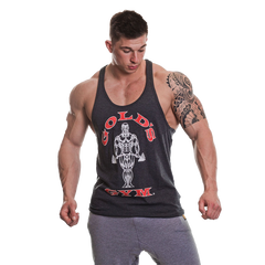 Golds Gym Muscle Joe Premium Stringer - Charcoal Marl