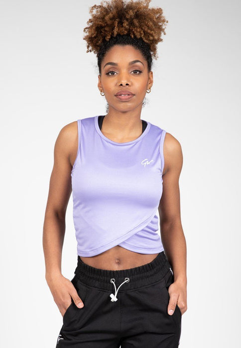 Gorilla Wear Estelle Twisted Crop Top - Lilac - Crop Top at MySupplementShop by Gorilla Wear