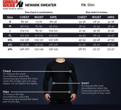 Gorilla Wear Newark Sweater - Blue - Medium - Sweater at MySupplementShop by Gorilla Wear