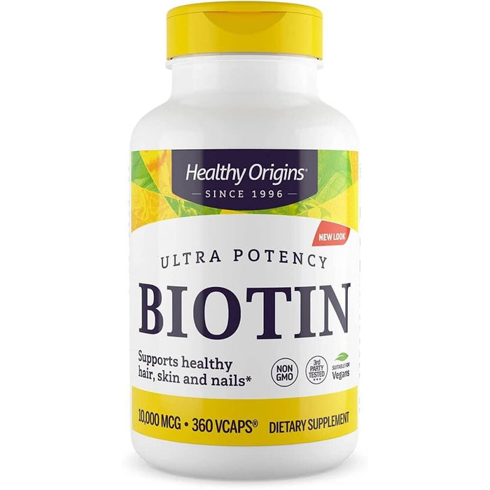 Healthy Origins Biotin 10,000mcg 360 Veggie Capsules - Energy & Vitality at MySupplementShop by Healthy Origins