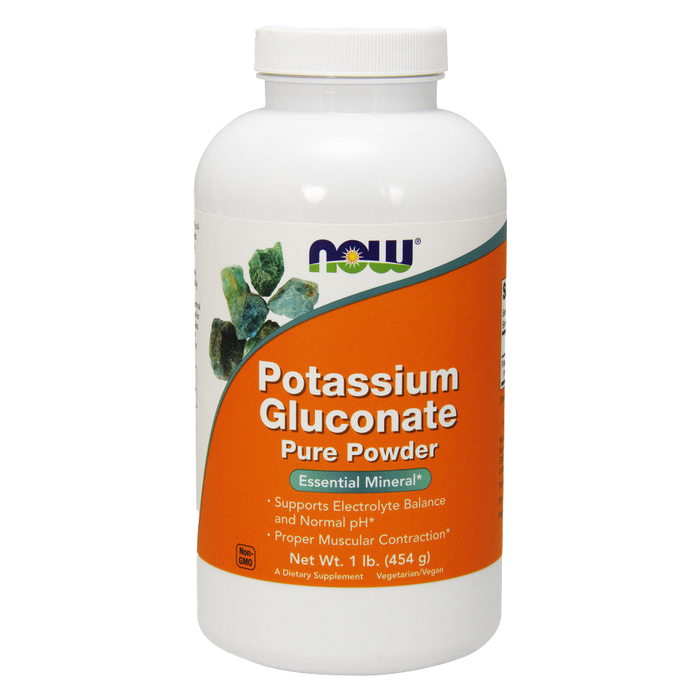 NOW Foods Potassium Gluconate, Pure Powder - 454g