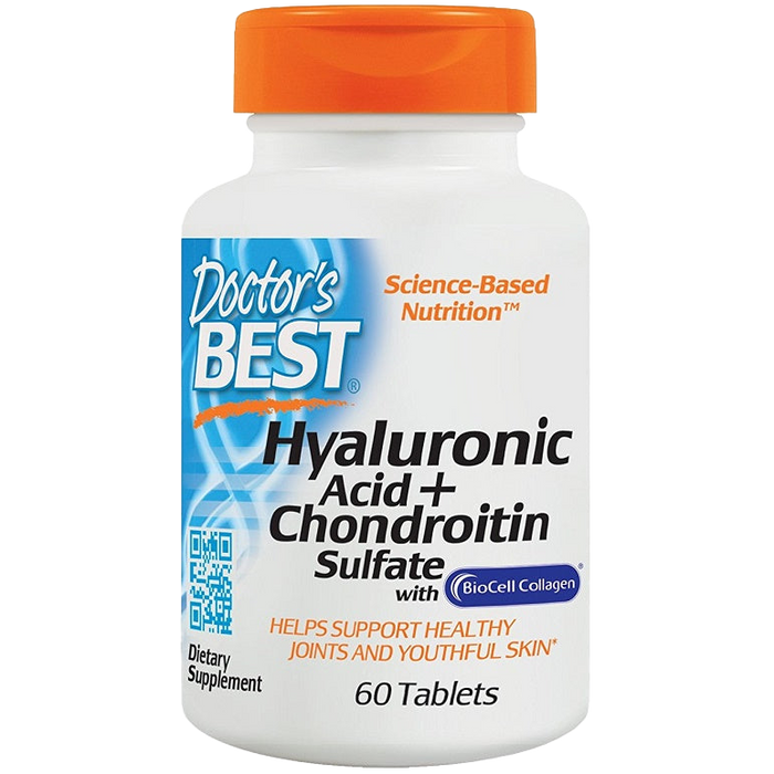 Doctor's Best Hyaluronic Acid + Chondroitin Sulfate with BioCell Collagen - 60 tabs