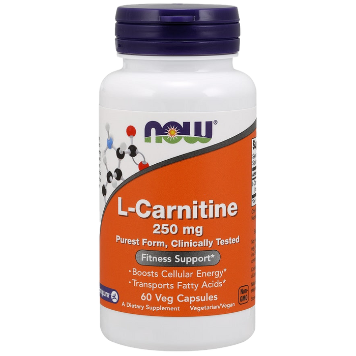 NOW Foods L-Carnitin, 250 mg – 60 Kapseln