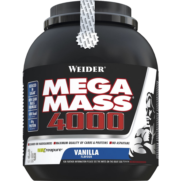 Weider Mega Mass 4000, Erdbeere – 3000 Gramm