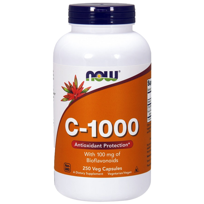 NOW Foods Vitamin C-1000 mit 100 mg Bioflavonoiden – 250 Kapseln