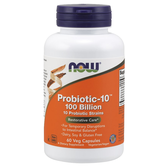 NOW Foods Probiotic-10, 100 Billion - 60 vcaps